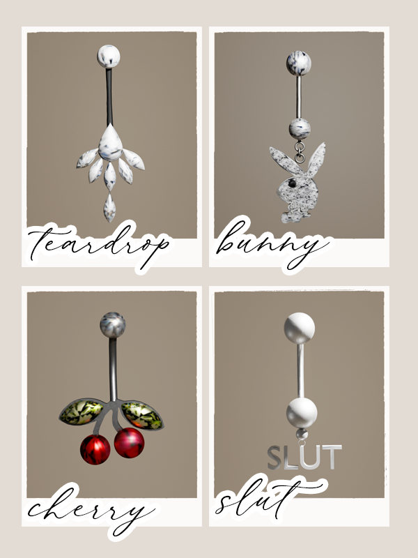 Украшения для пирсинга пупка "belly bar collection"