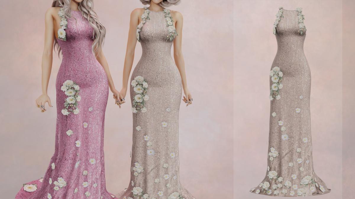 Вечернее платье для симочек "Floral Jade Dress"