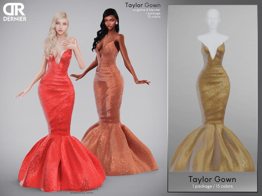 Вечернее платье для симочек "Taylor Gown"