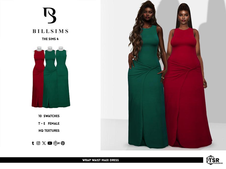 Вечернее платье для симочек "Wrap Waist Maxi Dress"