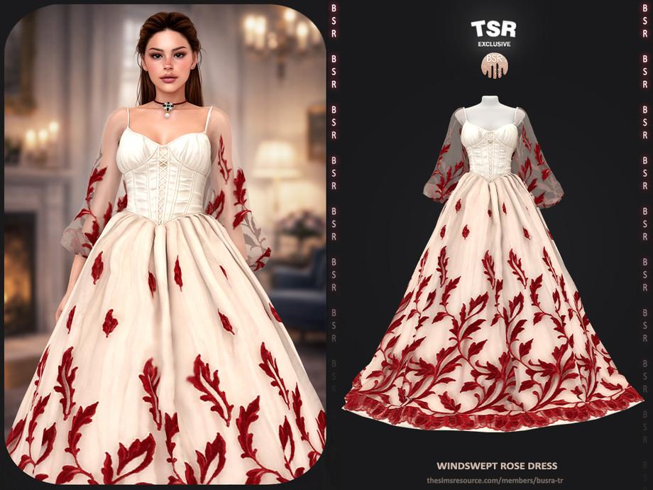 Вечернее платье "Windswept Rose Dress"