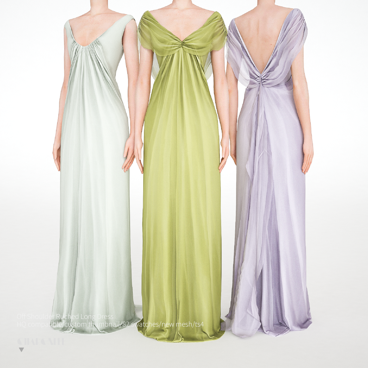 Вечерние платья "Off Shoulder Ruched Long Dress"