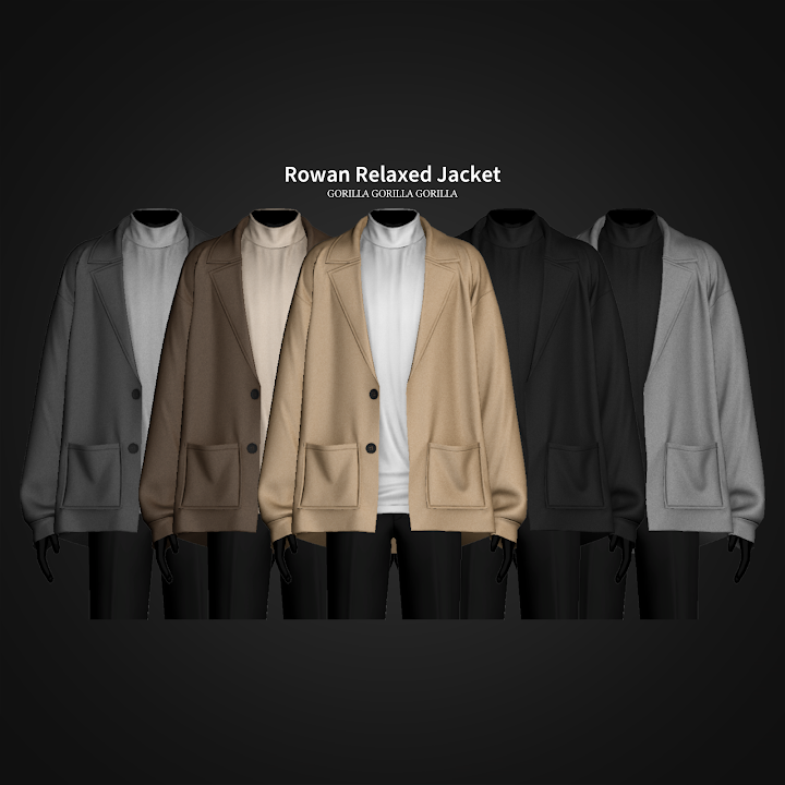 Верхняя одежда для симов "Rowan Relaxed Jacket"