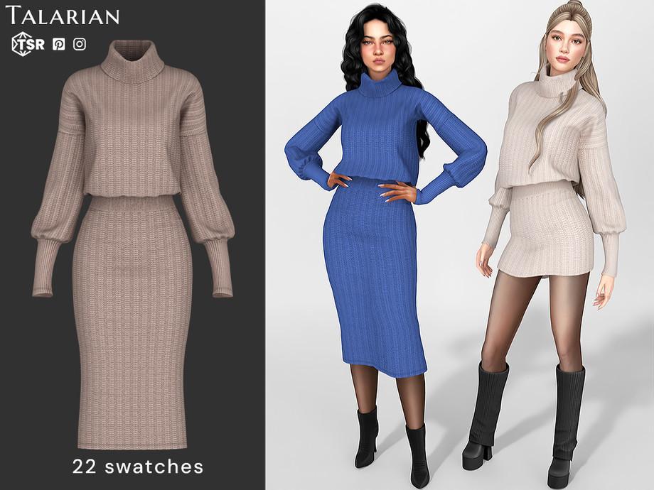 Вязанные платья "Legacy Dress with Knitted Turtleneck"
