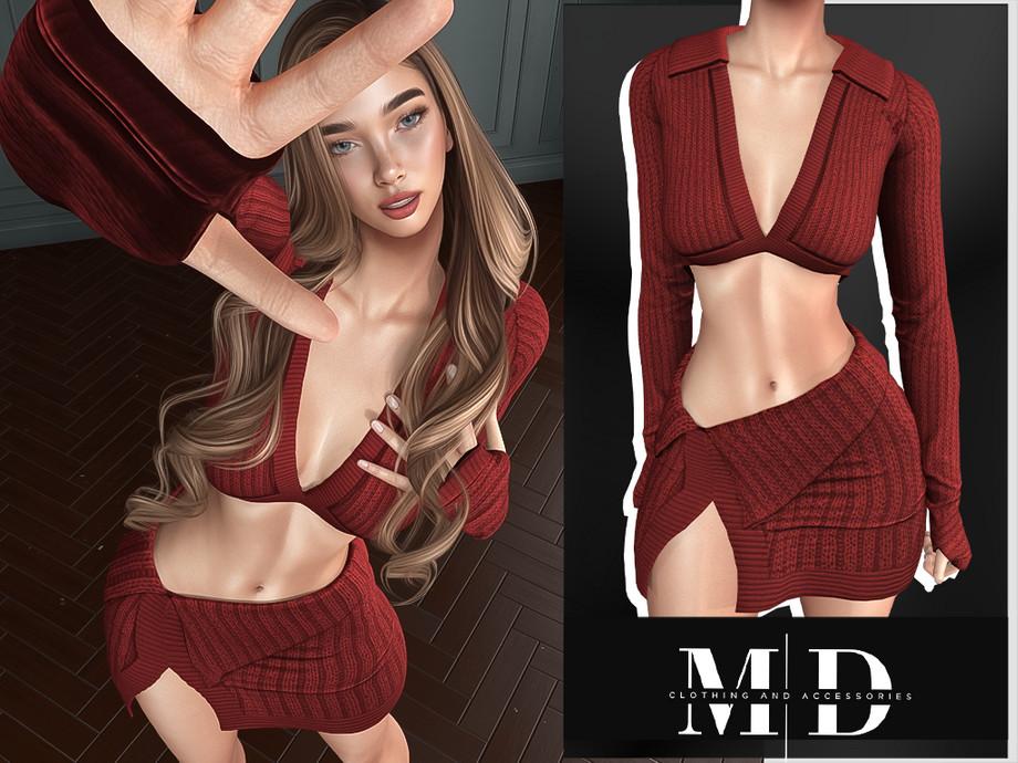 Вязанный комплект "Aura Set - top and skirt"