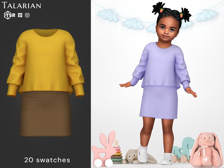 Вязанный комплект для малышек "Myla Sweater with Skirt Set"