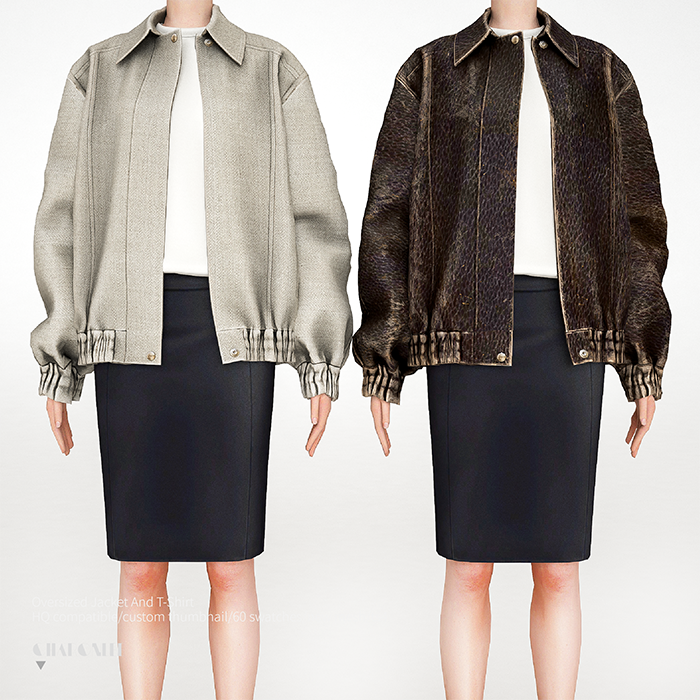 Женская куртка "Oversized Jacket And T-Shirt"