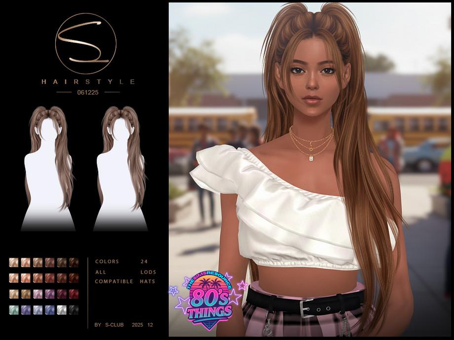 Женская прическа "(80's Things) S-CLUB_061225_Retro double ponytail hairstyles"