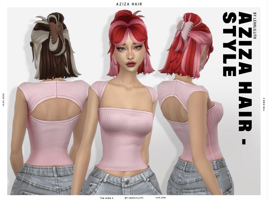 Женская прическа "Aziza Medium Half Up Bun Hairstyle"