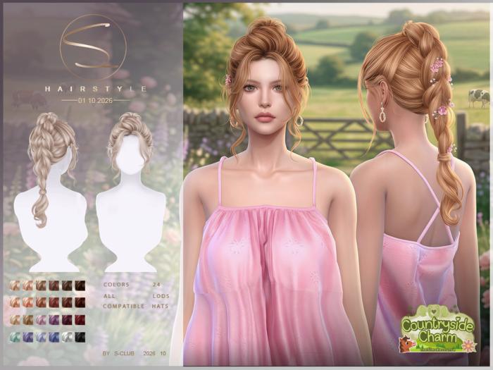 Женская прическа "braid ponytail hair Countryside Charm"