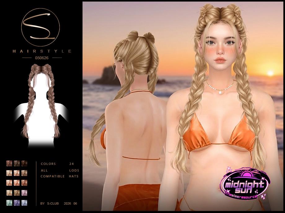 Женская прическа "DOUBLE BRAID LONG HAIRSTYLE MidnightSun"