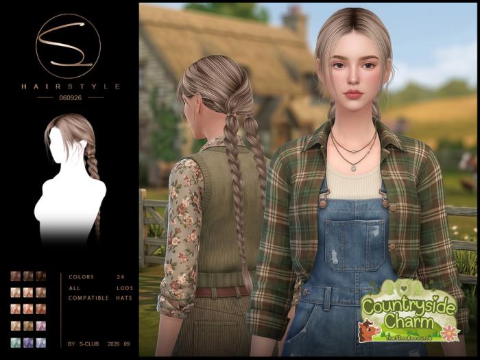 Женская прическа "double long braids hair Countryside Charm"