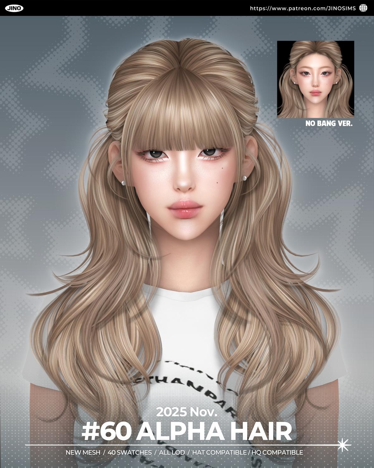Женская прическа "HAIR N60 v1 & v2"