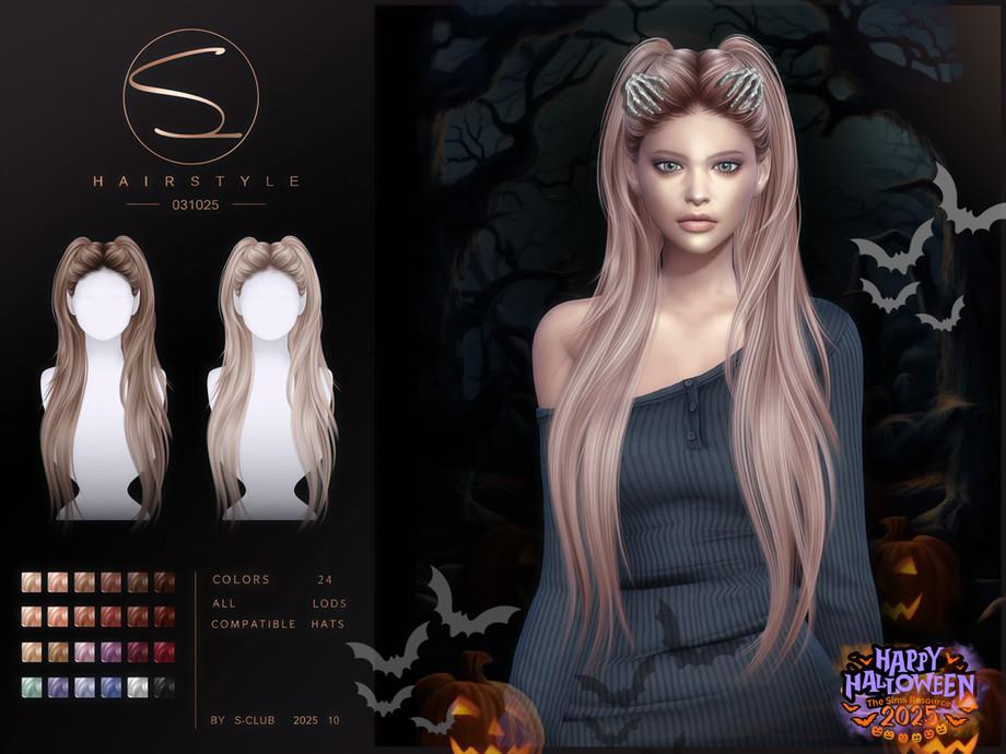 Женская прическа "(Hallowmas)S-CLUB_031025_double ponytail hairstyle"
