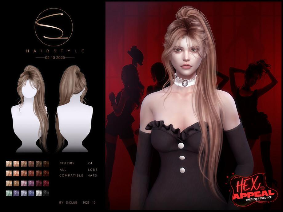 Женская прическа "(HEX APPEAL)S-CLUB_021025_Side-Ponytail hairstyle"