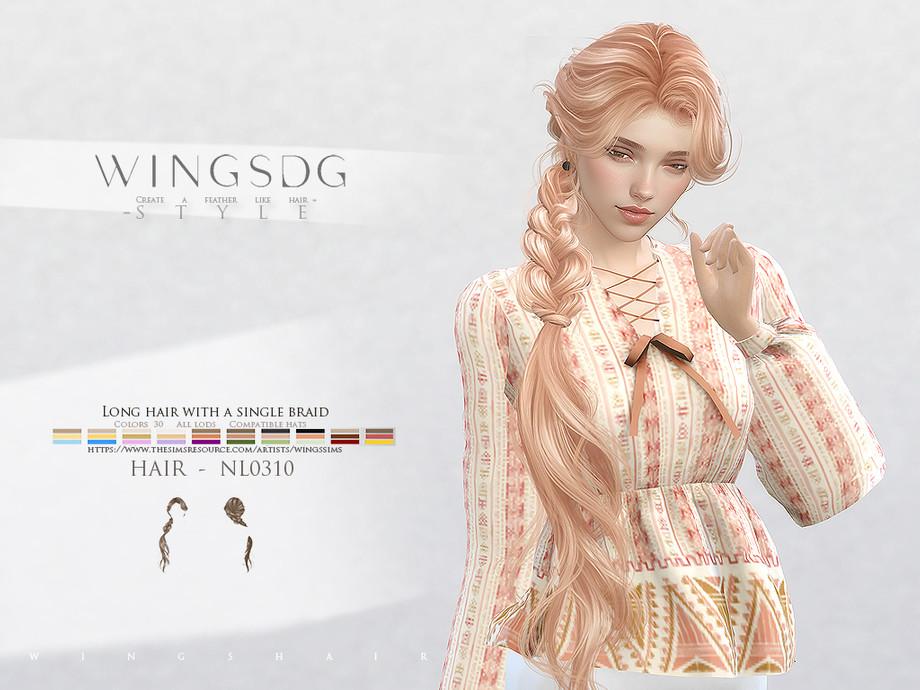 Женская прическа "Long hair with a single braid"