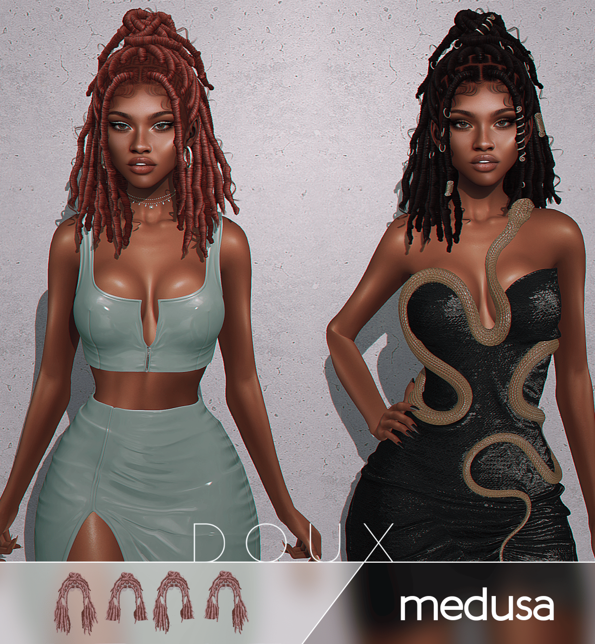 Женская прическа "Medusa Hairstyle"