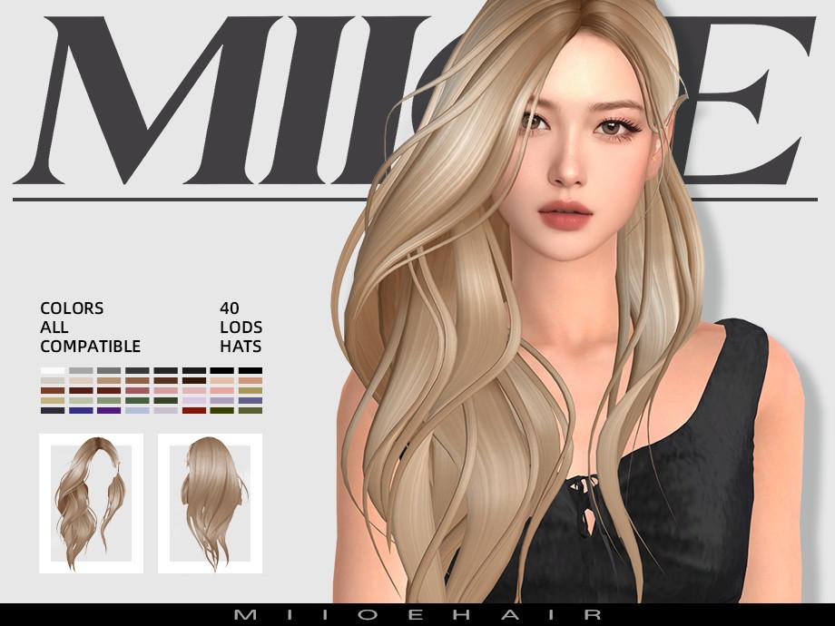 Женская прическа "MIIOE-medium-length side hair"