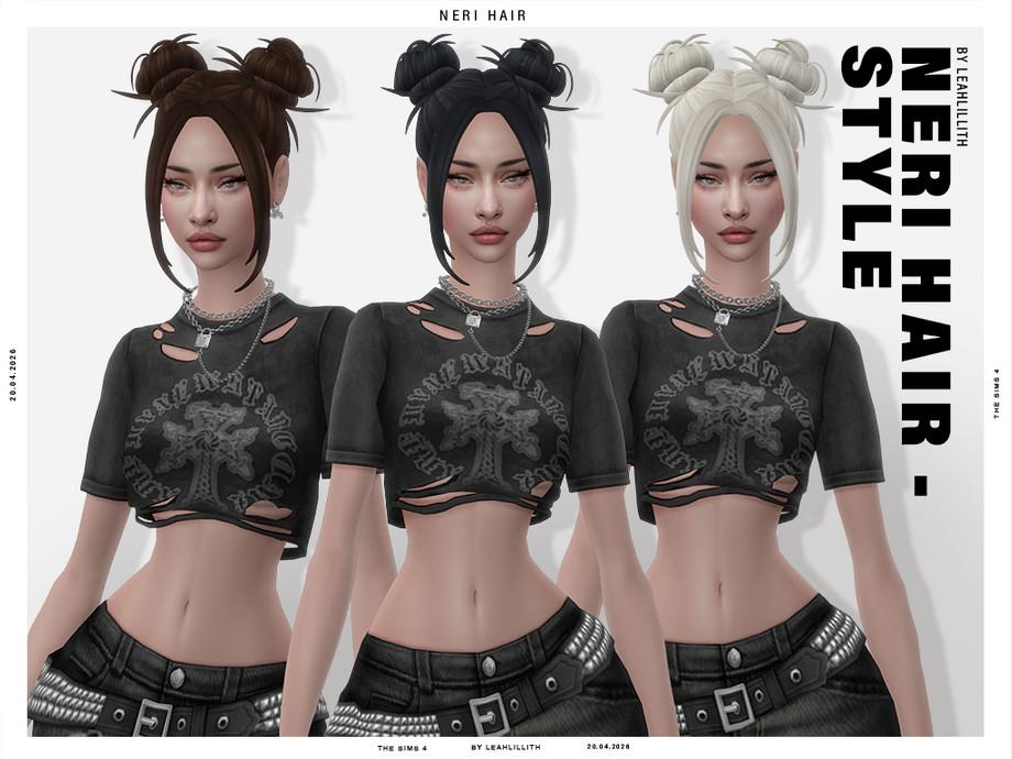 Женская прическа "Neri Space Buns Hairstyle"