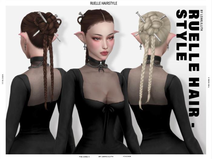 Женская прическа "Ruelle Braided Bun Hairstyle"