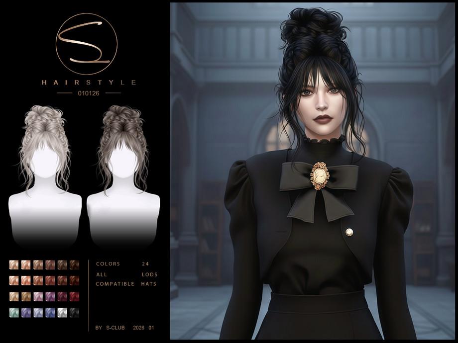 Женская прическа "S-CLUB_010126_ Gothic updo hairstyles"