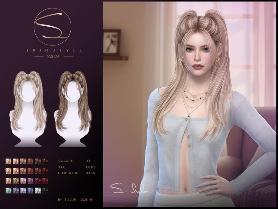 Женская прическа "S-Club_031226_ double ponytail"