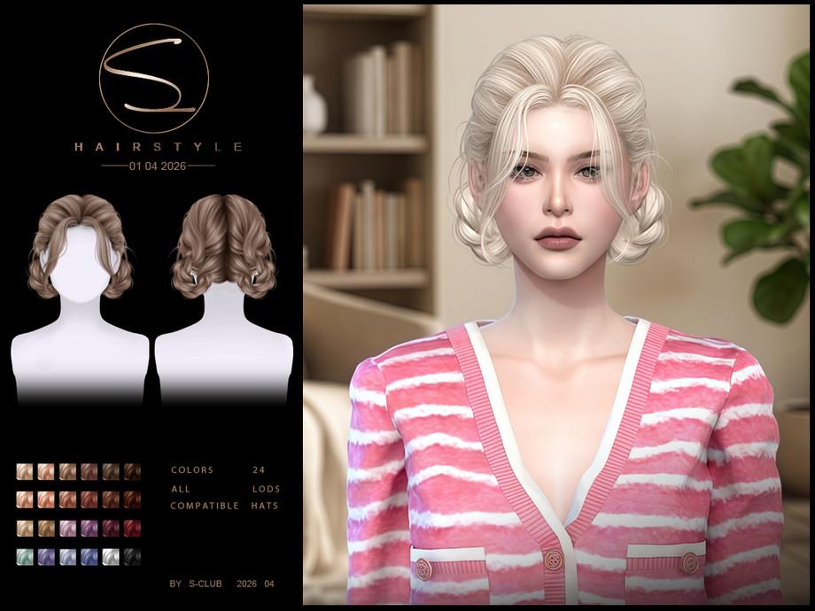 Женская прическа "sclub_ts4_hair_ 010426"