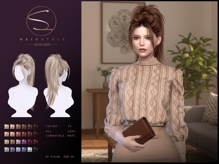 Женская прическа "sclub_ts4_hair_ 020326"