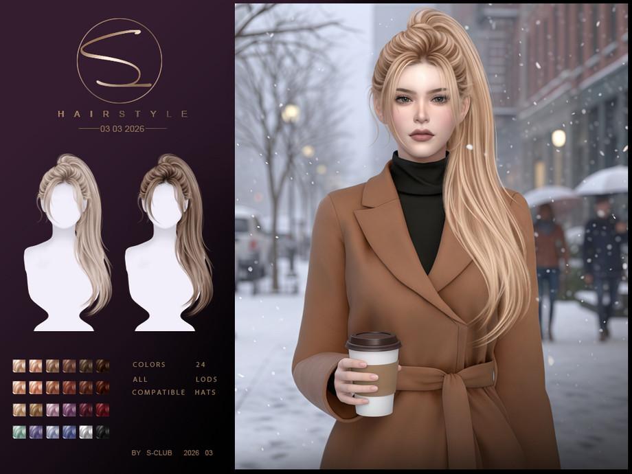 Женская прическа "sclub_ts4_hair_ 030326"
