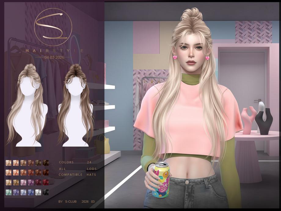 Женская прическа "sclub_ts4_hair_ 040326"