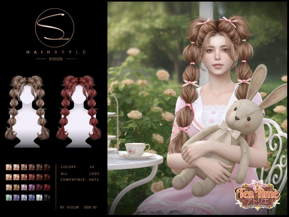 Женская прическа "(TeaTimeAtelier)sclub_ts4_hair_ 010326"