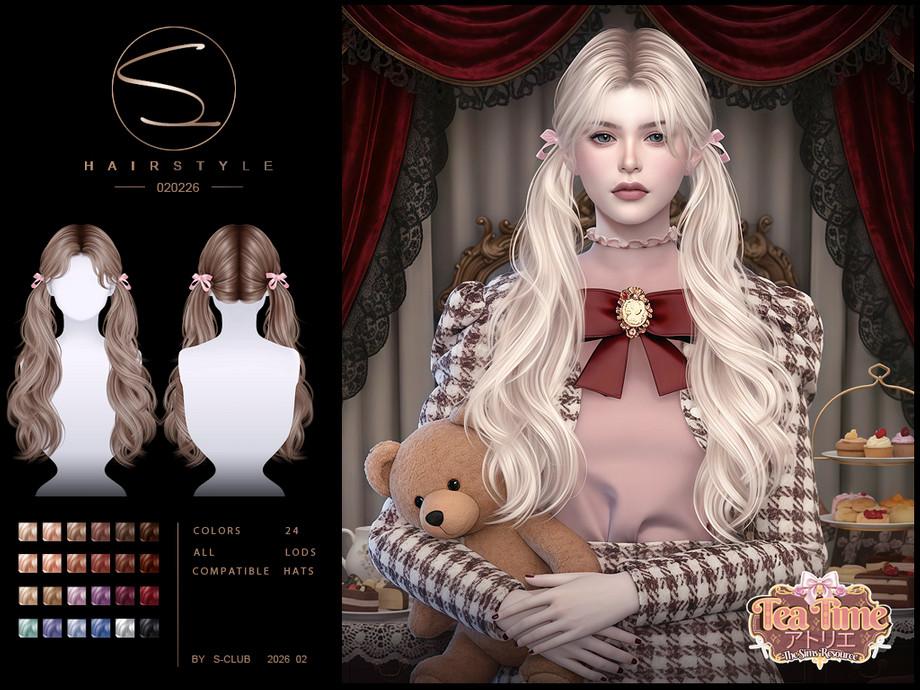 Женская прическа "(TeaTimeAtelier)sclub_ts4_hair_ 020226"