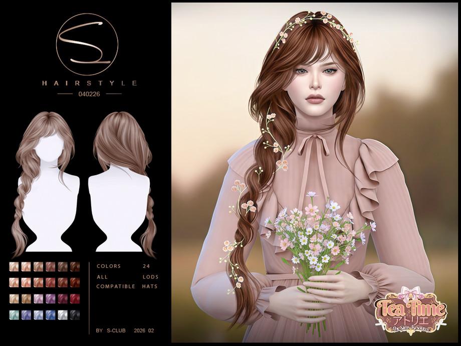 Женская прическа "(TeaTimeAtelier)sclub_ts4_hair_ 040226"