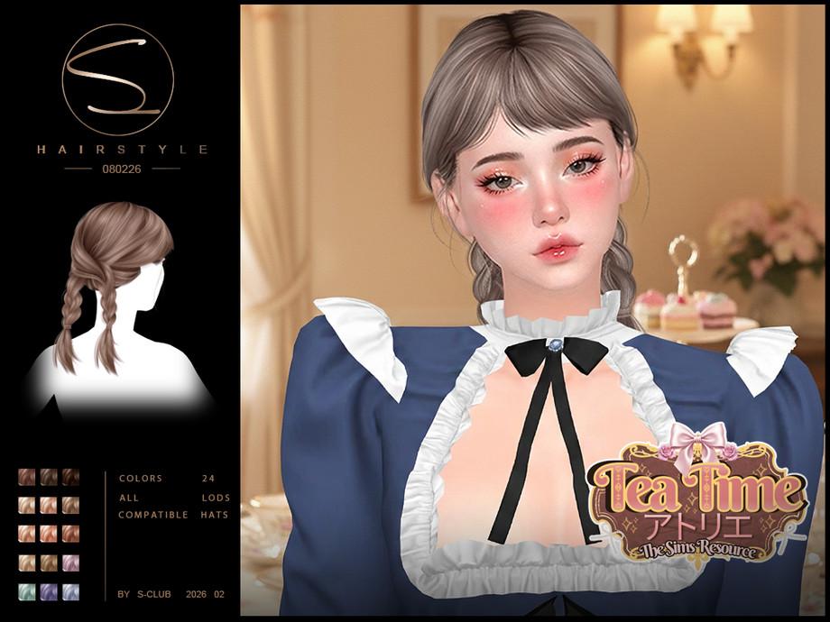 Женская прическа "(TeaTimeAtelier)sclub_ts4_hair_ 080226"