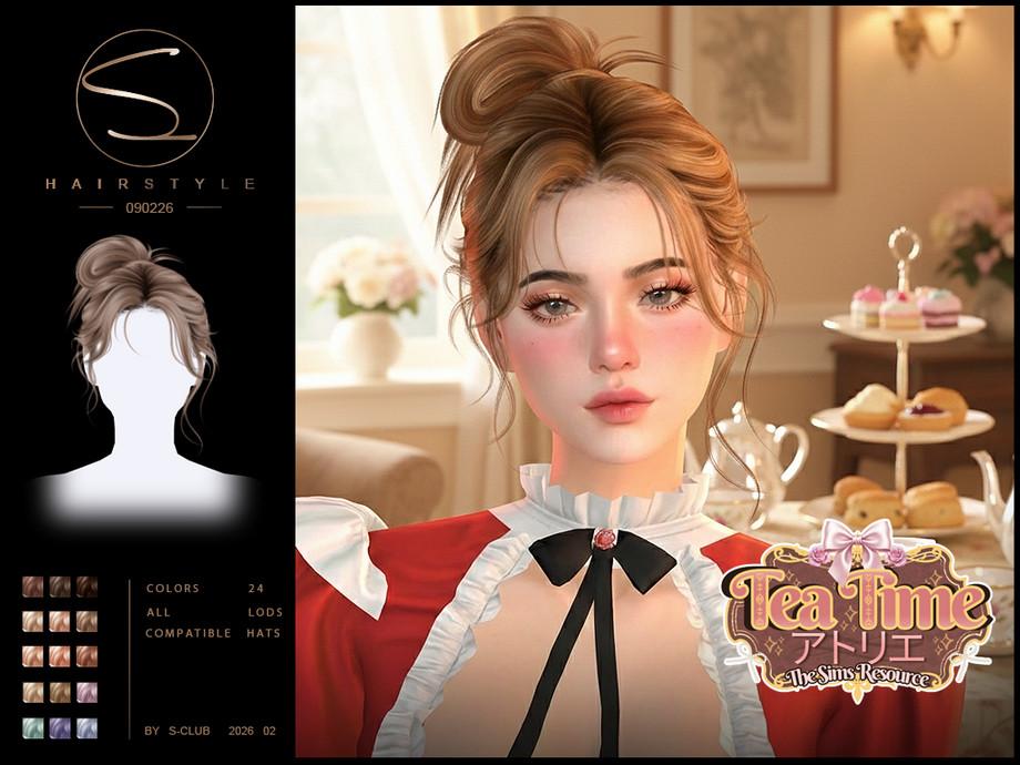 Женская прическа "(TeaTimeAtelier)sclub_ts4_hair_ 090226"