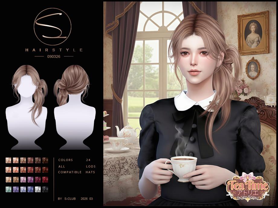 Женская прическа "(TeaTimeAtelier)sclub_ts4_hair_ 090326"