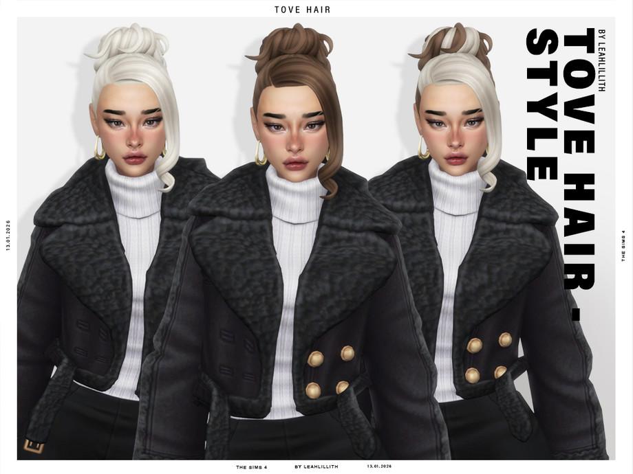 Женская прическа "Tove Side Bangs Bun Hairstyle"