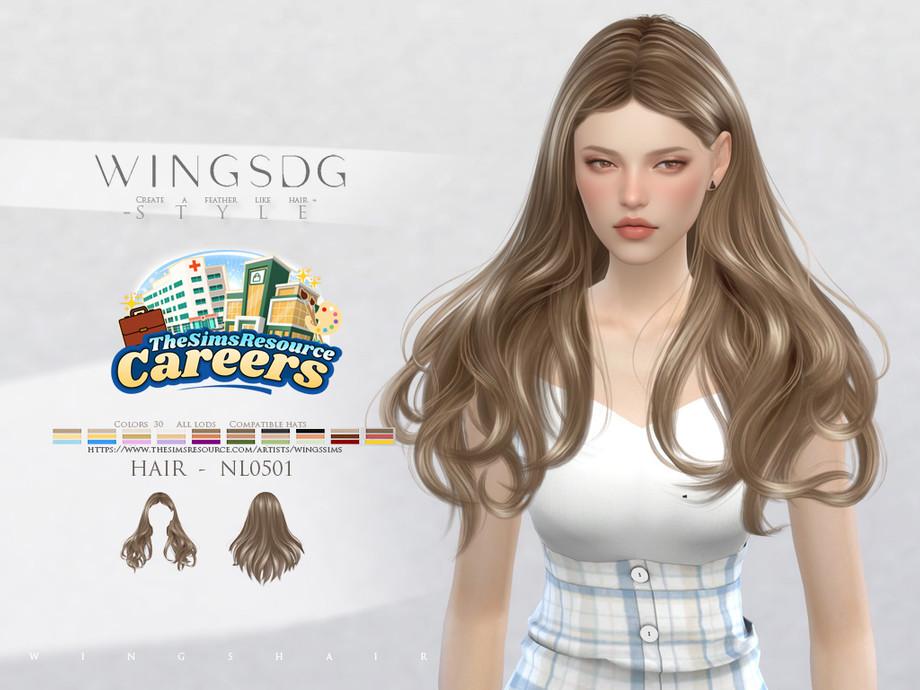Женская прическа "WINGS-NL0 5 0 1-Smooth long curly hair"