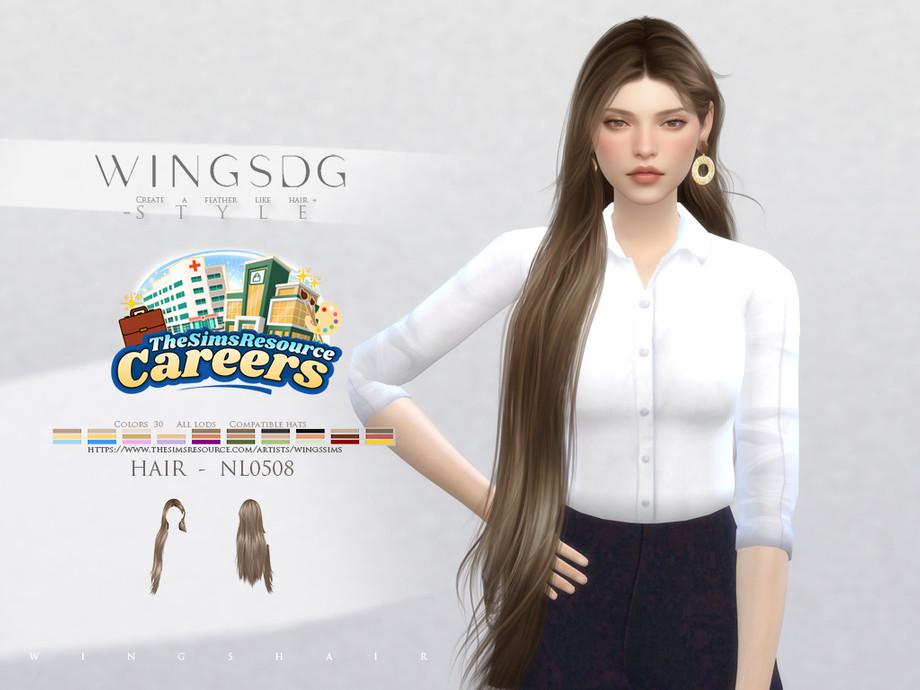 Женская прическа "WINGS-TS4-long straight hair-NL 0 5 0 8"