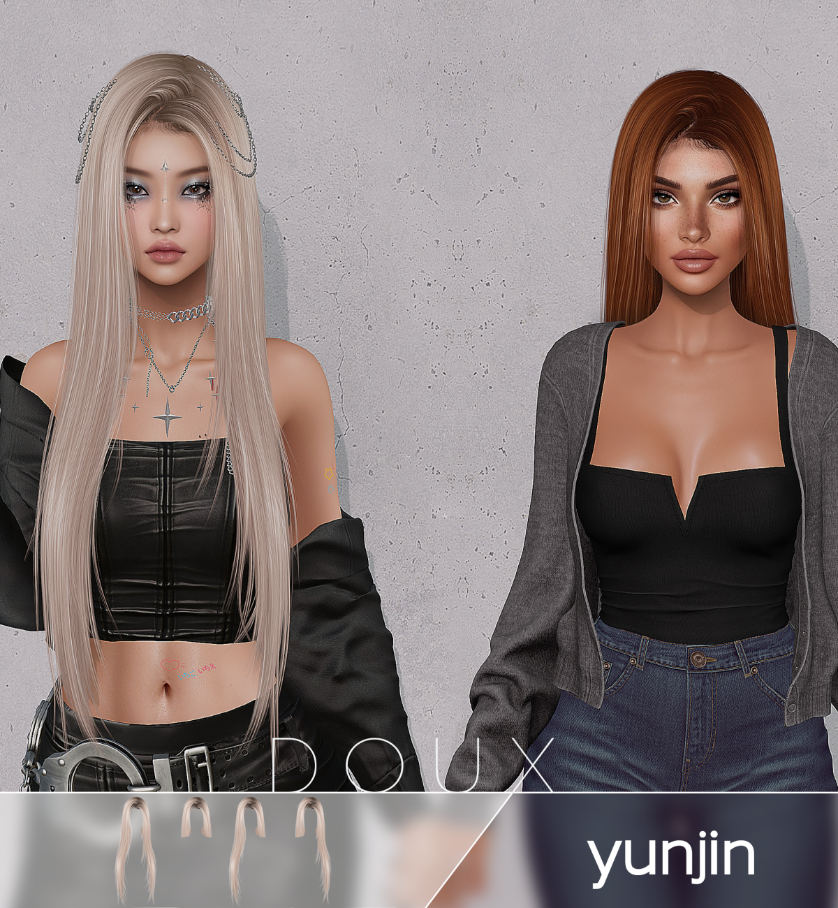 Женская прическа "Yunjin Hairstyle"