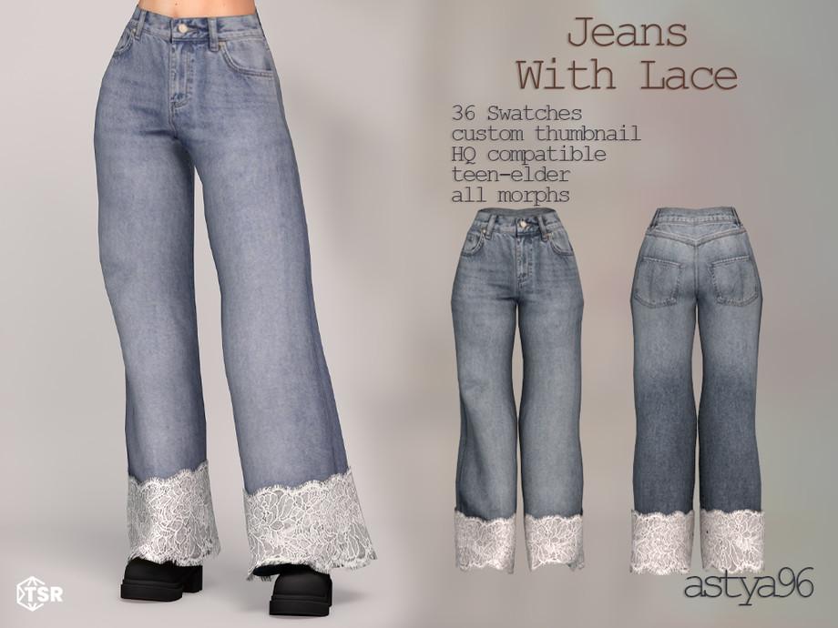 Женские джинсы "Jeans with Lace"