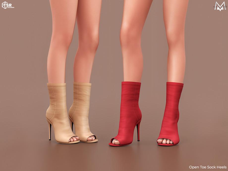 Женские сапожки "Open Toe Sock Heels S660"