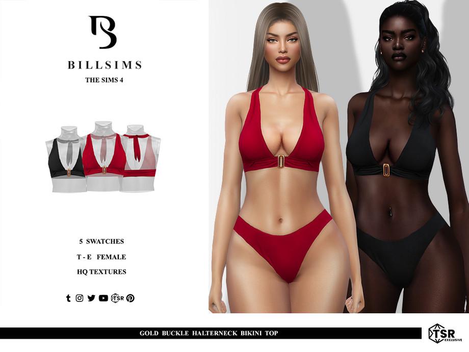 Женский купальник "Gold Buckle Bikini Top & Seamless Bikini Bottom"