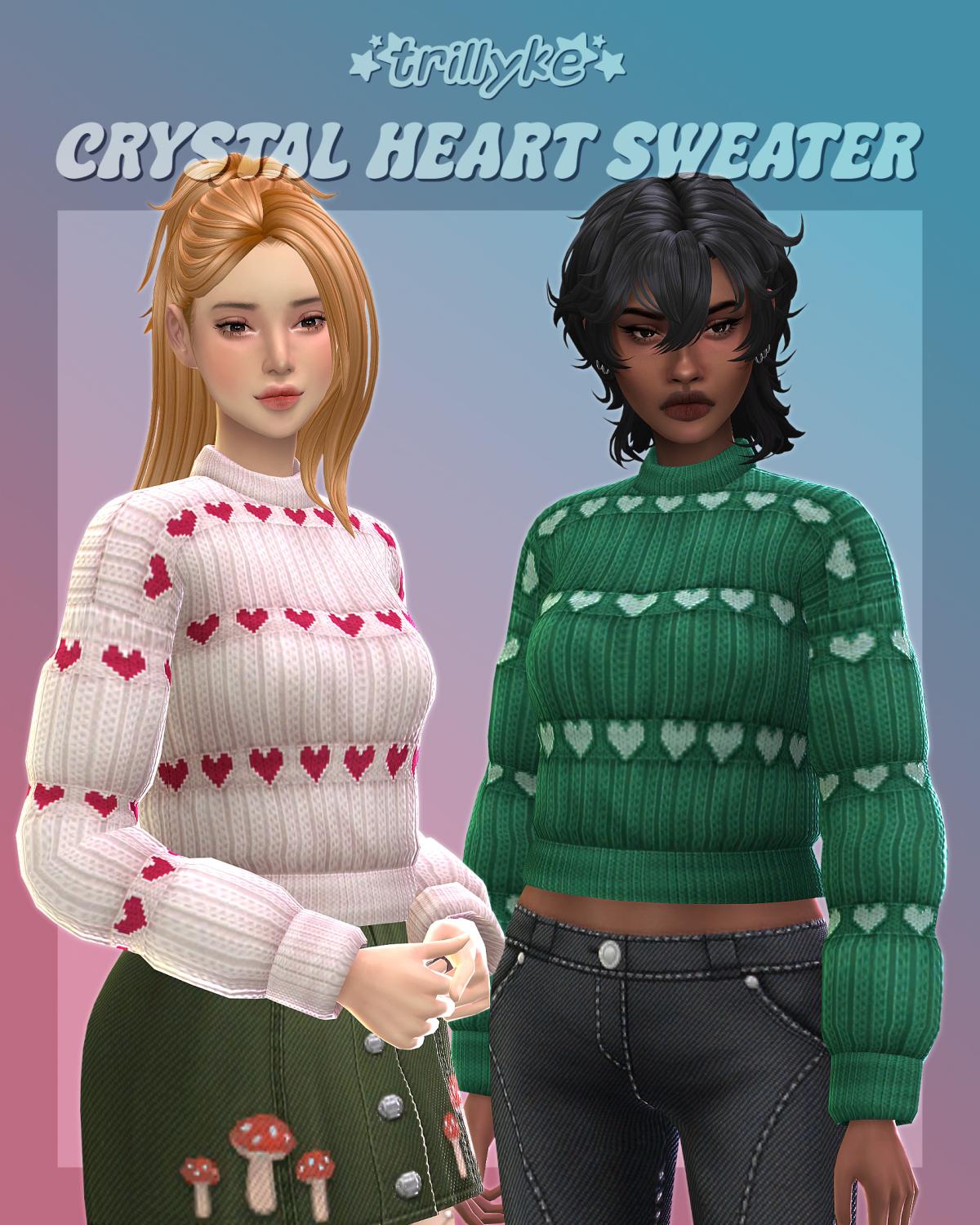 Женский свитер "Crystal Heart Sweater"