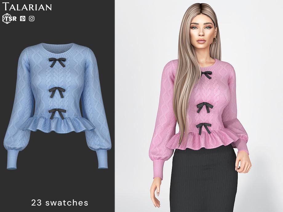 Женский свитер "Mara Bow-Front Peplum Sweater"