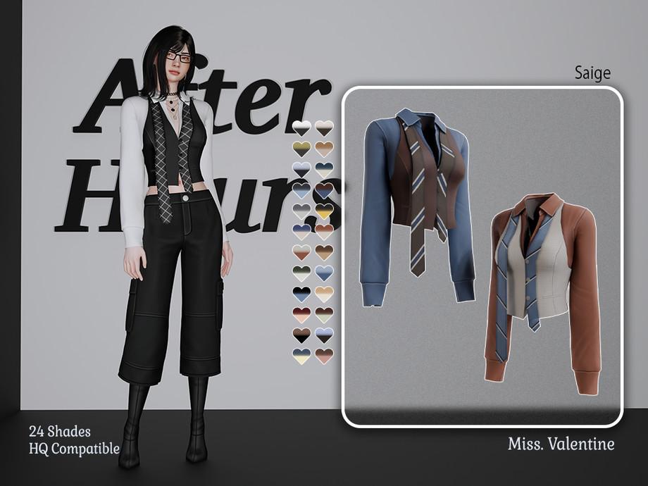 Жилет с рубашкой и галстуком "Saige vest with shirt"